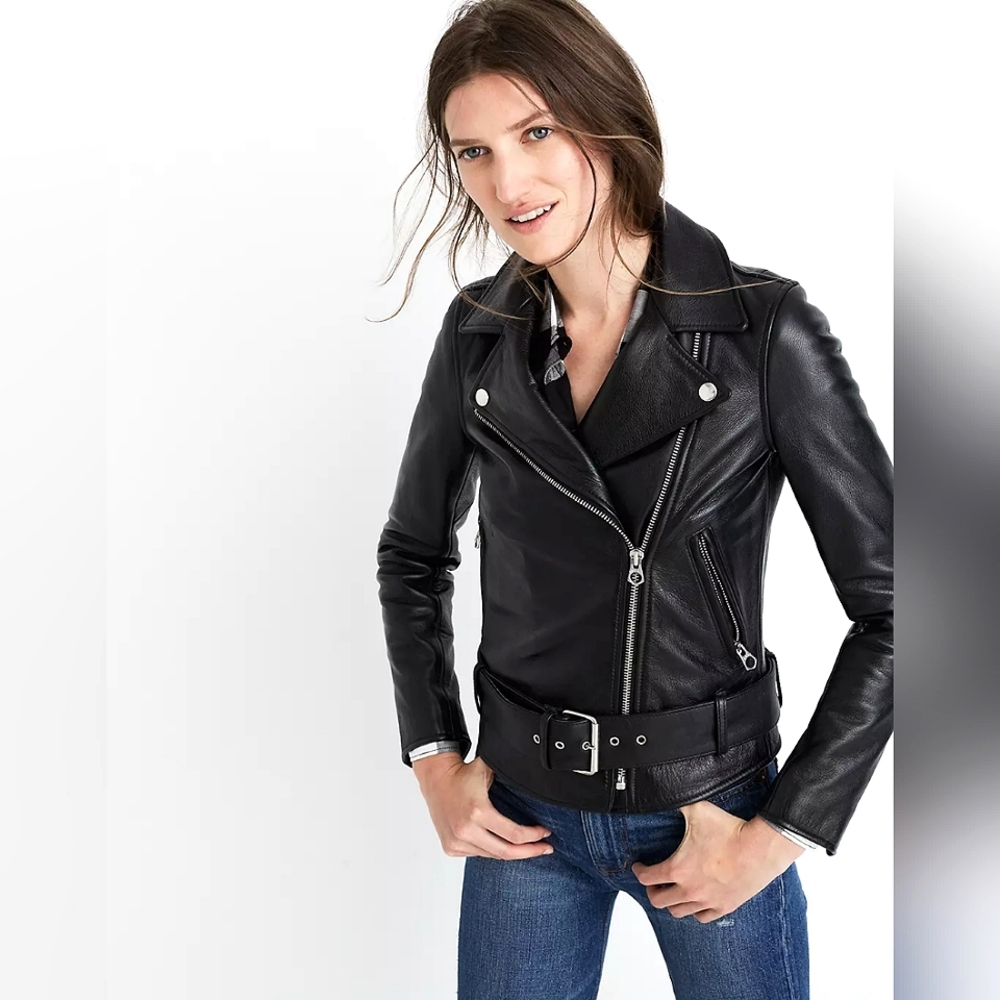Madewell Black Ultimate Leather Motorcycle Moto Jacket NWT Small